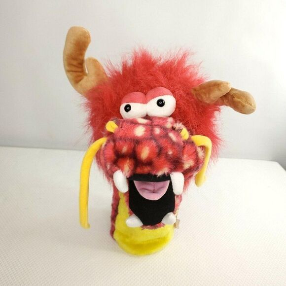 Daphne Dragon Hand Puppet Red Orange Yellow Handmade - Picture 1 of 5